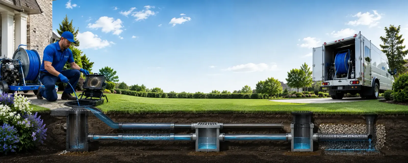 Outdoor drain cleaning information for Marion, LA